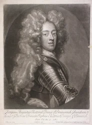 Ovalt porträtt av George II, kung av Storbritannien, 1706