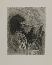 Utan titel - Man med säckpipa