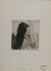 Utan titel - gammal kvinna som läser
