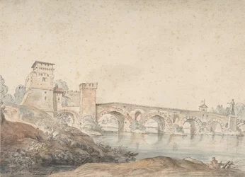 Ponte Molle, Rom, 1700-talet.
