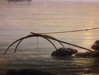 Utsikt över en hamn på morgonen (Morgon)


 (detalj).