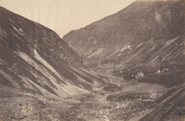 Héas-dalen och kapellet, St-Sauveur, 1853.