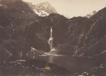 Utsikt över sjön Oo eller Seculejo, Bagnère de Luchon, 1853.