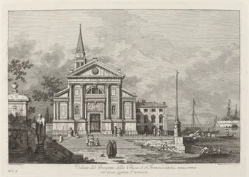 Utsikt över prospektet för kyrkan S. Francesco, 1742.