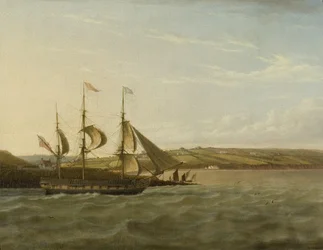A Ship Passing Portishead, ca 1832 (olja på duk)