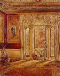 South East Drawing Room, Chiswick House (olja på duk)