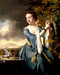 Elizabeth, fru John Bostock av Joseph Wright från Derby, ARA