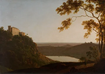 Nemi-sjön, solnedgång