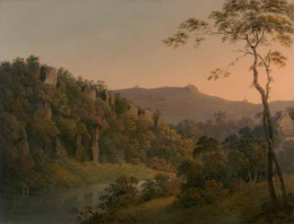Matlock Dale, tittar mot Black Rock Escarpment