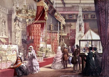 Stor utställning: Medieval Court, designad av Pugin, 1851 (se även 205263)