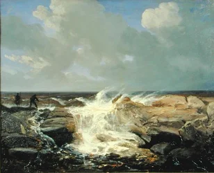 Squally Weather nära Boulogne (olja på duk)