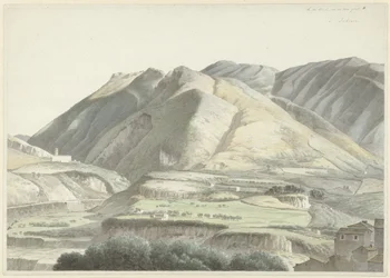 Italienskt landskap vid Subiaco