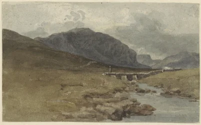 Landskap bij Llyn Ogwen, Caernarvonshire (Wales)