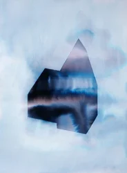 Indigo geometrisk tvätt