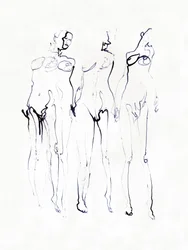 Tre eleganta figurer