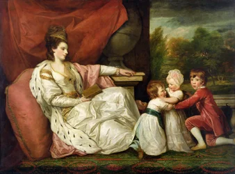 Charlotte Grenvill (Lady Williams-Wynn) och hennes barn, ca 1788 (olja på duk)