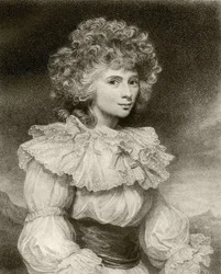 Elizabeth Cavendish, hertiginna av Devonshire, graverad av F. Bartolozzi, från 