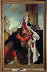 Georg IV som prins av Wales med en svart man, 1787