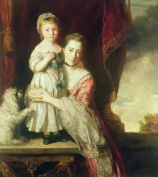 Georgiana, grevinna Spencer med Lady Georgiana Spencer, 1759-61