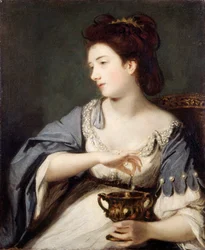 Kitty Fisher som Cleopatra (olja på duk)
