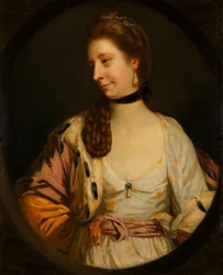 ""Lady Sondes"" Målning av Sir Joshua Reynolds (1732-1792) - 1764 - Olja på duk Dim 76,4x60,3 cm Museo Lazaro Galdiano, Madrid