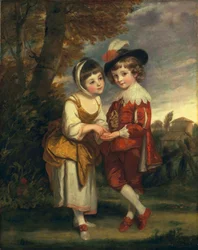 Lord Henry Spencer och Lady Charlotte Spencer, senare Charlotte Nares: The Young Fortune Tellers, c.1774-75
