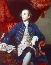 Porträtt av Warren Hastings (1732 - 1818). Målning av Joshua Reynolds. 1766 - 1768. London, National Portrait Gallery.
