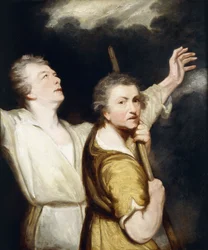 Porträtt av konstnären och Thomas Jervais som Adoring Shepherds,
