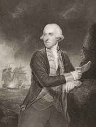 Samuel Hood, 1st Viscount Hood, illustration från 