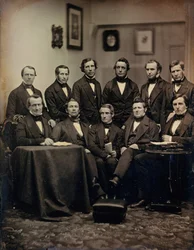 Boston Lawyers or Clergymen, ca. 1850. Skapare: Josiah Johnson Hawes, Albert Sands Southworth.