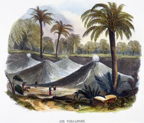Air Volcanoes, nära Cartagena, Colombia, från Phenomena of Nature, 1849