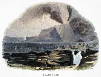 Vulkaner, från Phenomena of Nature, 1849