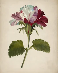 En färgsprakande pelargonblomma