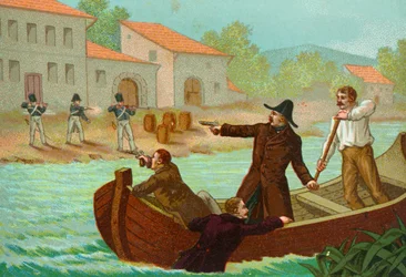 Proscription i södra Frankrike 1815 (illustration)
