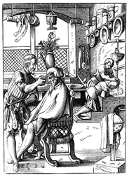 Frisör, 1500-talet 1849.