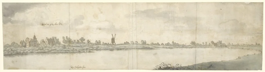 Utsikt över Kasteel Ooij, nära Nijmegen, norra Brabant