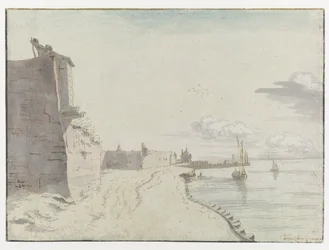 Utsikt över Waterschans bulwark, Bergen op Zoom