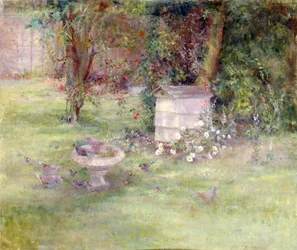 Fågelbad på en gård (målning)