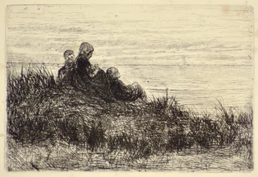 Kväll på stranden (etsning)