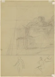 Studier av figurer [verso]