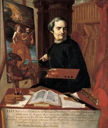 Porträtt av Accyclo Antonio Palomino av Castro och Velasco