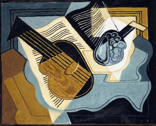 Gitarr och fruktskål, 1921