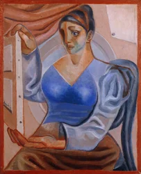 Kvinna med en målning; La Femme au Tableau,