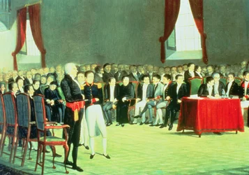 Undertecknande av självständighetslagen den 5 juli 1811 (olja på duk)