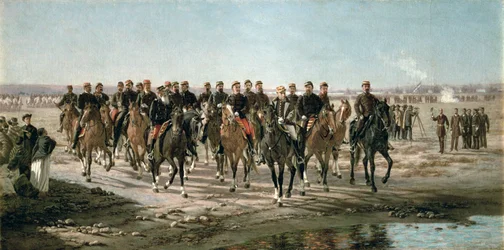 Besöket vid Río Negro av general Julio Argentino Roca (1843-1914) och hans armé