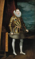 Filip III av Spanien - Porträtt av Filip III (1578-1621), kung av Spanien och Portugal av Pantoja de la Cruz, Juan (1553-1608)