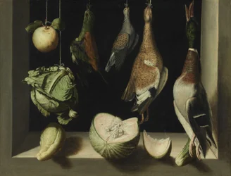 Stilleben med jaktfåglar, 1600-03