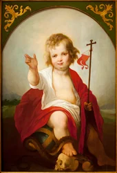 The Child Jesus Savior - Målning av Juan de Roelas (ca 1558/1560-1625), olja på duk, ca. 1610 - Museum of Fine Arts i Sevilla, Spanien
