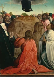 ""La Resurrection"" Målning av Juan de Flandes (vers 1465-1519) 1514-1519 Dim 110x84 cm Museo del Prado, Madrid