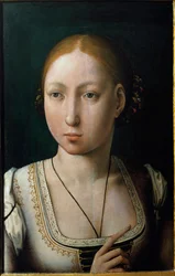 Porträtt av Joanna I av Kastilien, kallad Joanna den galna